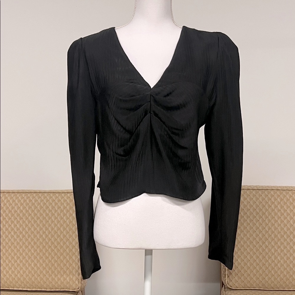 NWT IRO paris v neck side zip Ruched Blouse